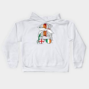 Half English Half Irish Girl Ireland England Flag Éireann Kids Hoodie